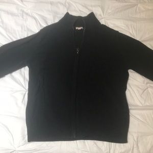 Men’s black zip-up sweater